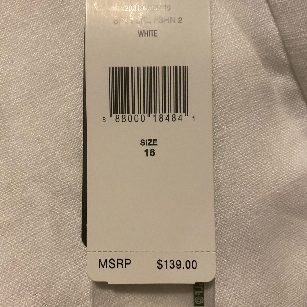 NWT Lauren Ralph Lauren Edita Slimming Linen Pants